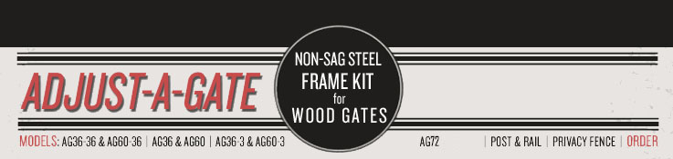 Adjust-A-Gate Non-Sag Steel Frame Kit for Wood & Vinyl Gates
